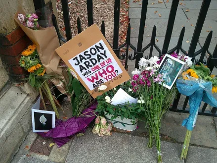 Jason Arday memorial at the gates of Jesus College in Cambridge on August 2026