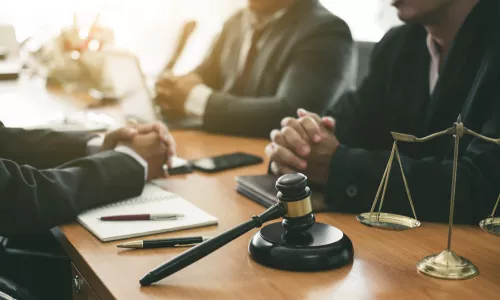 lawyer team working together in the meeting 