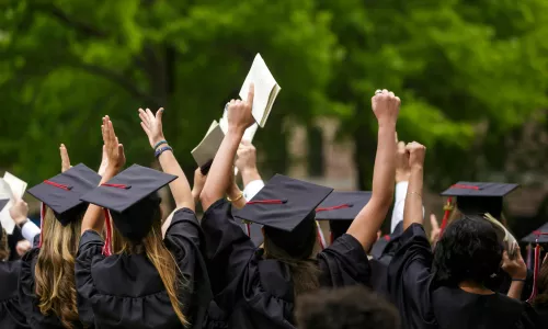 College graduates celebrating