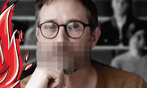 Scholars Under Fire graphic face with redacted mouth.png