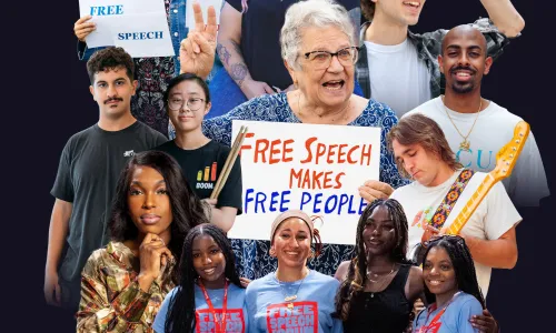 Cover of the Fall 2025 issue of the FIRE Quarterly, showing a collage of FIRE clients from cases we fought over the summer.