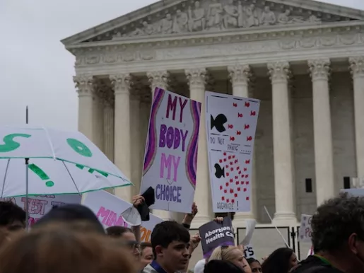 Protest outside Supreme Court building to show free speech defense