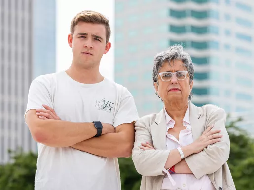 Photos of FIRE Plaintiffs Adriana Novoa and Sam Rechek