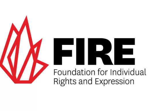 FIRE logo in all capital black letters against a white background