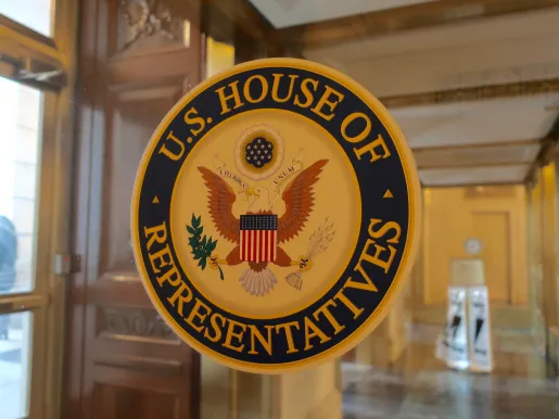  US HOUSE OF REPRESENTATIVES emblem at HOUSE OFFICE BUILDING