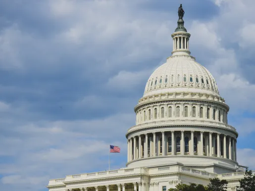 US Capitol Building dome on a sunny day