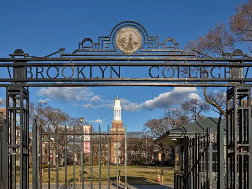 Entrance to Brooklyn College sign