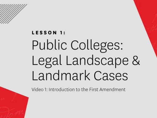 YouTube thumbnail for FIRE's First Amendment Lessons for College Administrators
