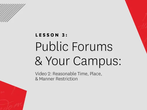 YouTube thumbnail for FIRE's First Amendment Lessons for College Administrators