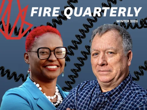 Featured image for the Winter 2026 FIRE Quarterly showing plaintiffs Monica Meeks (left) and Larry Bushart