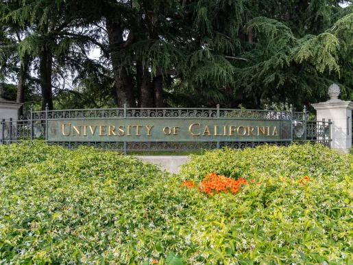 University of California sign outside the UC Berkeley campus. (Image via Shutterstock.com)