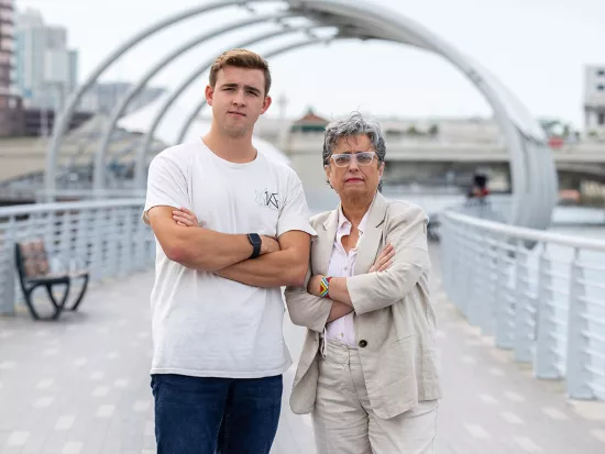 Sam Rechek and Professor Adriana Novoa