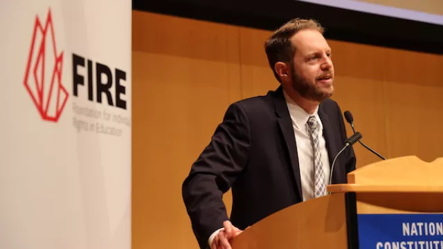 Will Creeley speaks at the FIRE Student Network Summer Conference