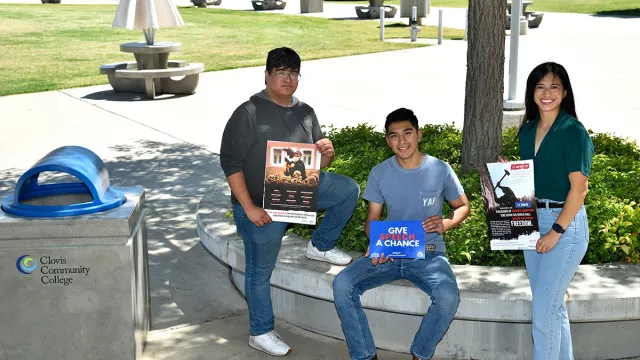 Clovis Community College Students Alejandro Flores Daniel Flores and Juliette Colunga