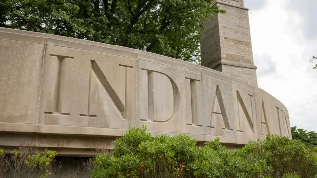 Indiana University campus sign 