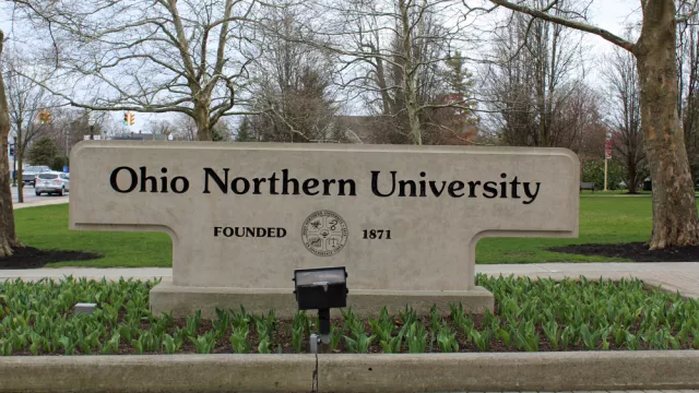 Ohio Northern University sign 