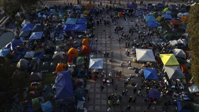 UCLA Gaza Solidarity Encampment on May 1, 2024