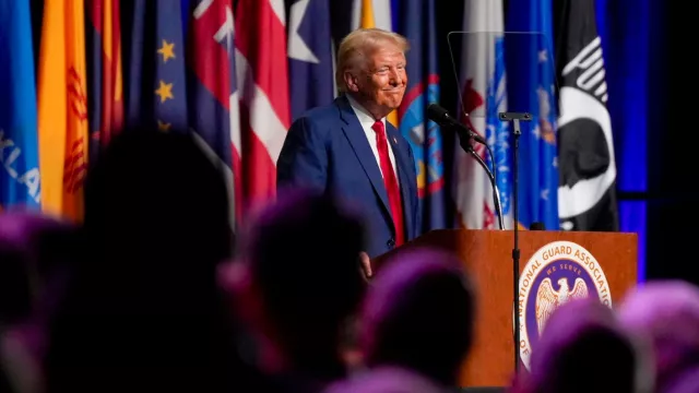 Former President Donald Trump speaks in Detroit on Monday August 26 2024