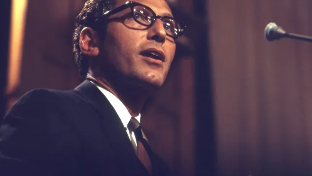 Tom Lehrer performing in Copenhagen, 1967