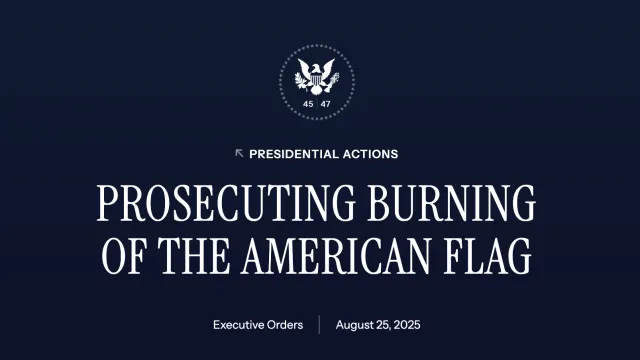 Screenshot of the Trump Administration Executive Orders website