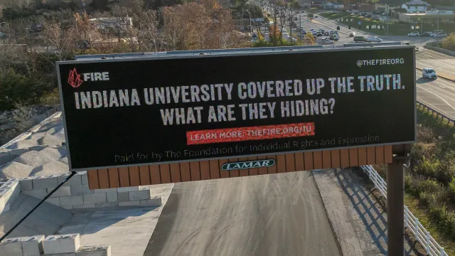 Indiana University digital billboard November 2025