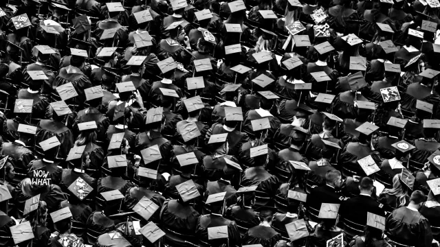What Now graduation crowd