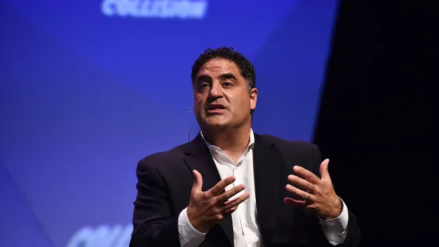 Political commentator Cenk Uygur on stage during day one of Collision 2018 at Ernest N. Morial Convention Center in New Orleans.