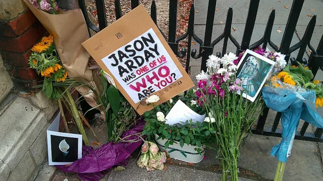 Jason Arday memorial at the gates of Jesus College in Cambridge on August 2026